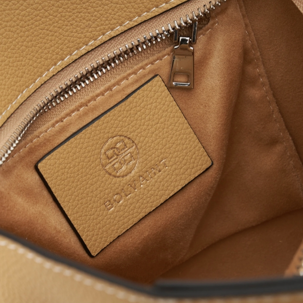 Bolvaint Shoulder Bag Leather Small Bucket Bag Pocket Purse Yellow Terracotta - Picture 5 of 5